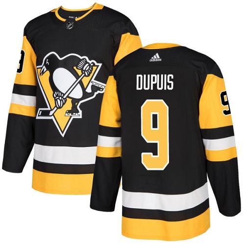 Adidas Penguins #9 Pascal Dupuis Black Home Authentic Stitched Youth NHL Jersey - Click Image to Close